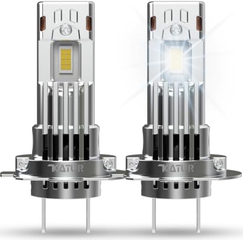 KATUR H7 Auto Lampe 30000LM 120W, 800% Helligkeit 12V 6000K Weiß Scheinwerferlampe, 2 Stück