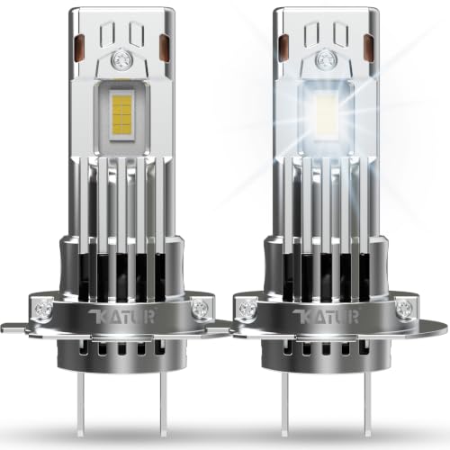 KATUR H7 Auto Lampe 30000LM 120W, 800% Helligkeit 12V 6000K Weiß Scheinwerferlampe, 2 Stück