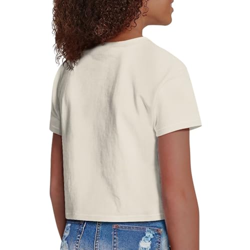 Image of Kids Crop Top Short Sleeve T-Shirts for Girls Size 5-14