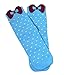 Rambutan Girls Bow Seamless Bamboo Socks Collection US 13-3 (Blue)