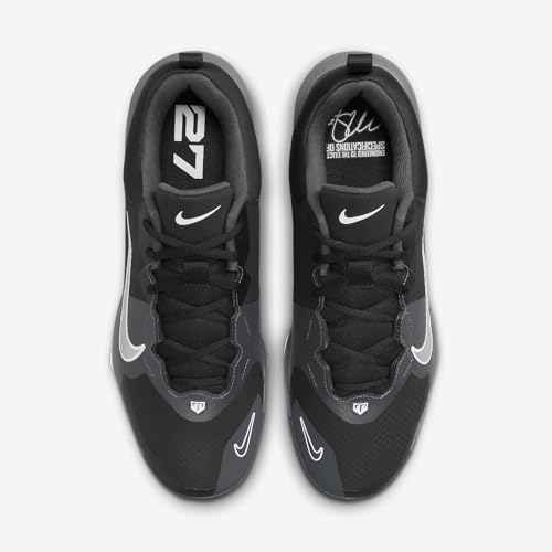 Image of Nike Force Trout 9 Pro MCS Baseball Cleats (FB2908-001, Black /White-Anthracite-Cool Grey)