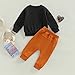 kacubwyy Newborn Baby Boy Clothes Long Sleeve Pull On Sweatshirt Elastic Waist Pants 2Pcs Spring Fall Winter Outfits