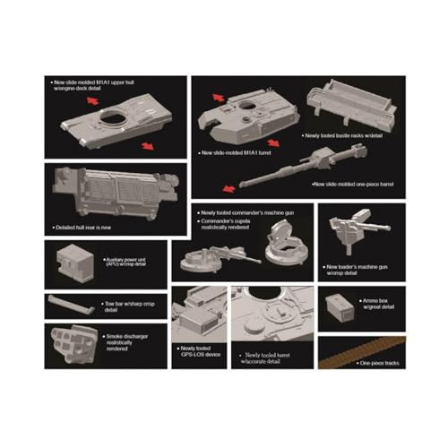 M1A1 Abrams AIM 1/72 Dragon char de combat miniature réplique plastique 7614 - 2