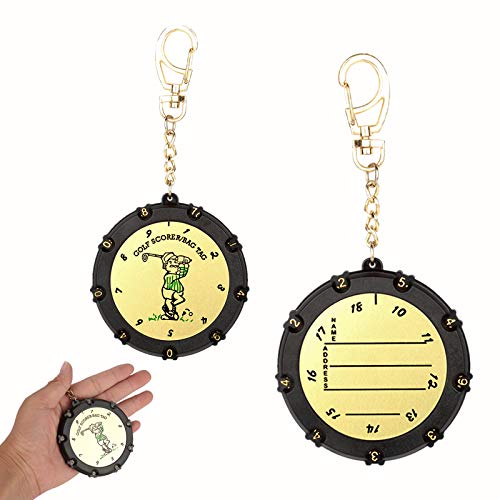 Dioche Etiqueta Ae Puntuación Ae La Ronda de Golf, 18 Hoyos Puntuación de Golf Contador de Golpes Marcador Redondo con Llavero con Clip