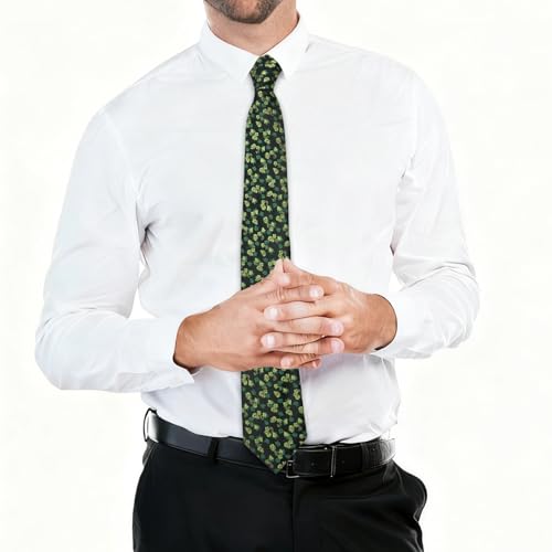 Image of Floral Ties for Men Satin Mens Tie Flower Printed Neck Tie Wedding Party Business