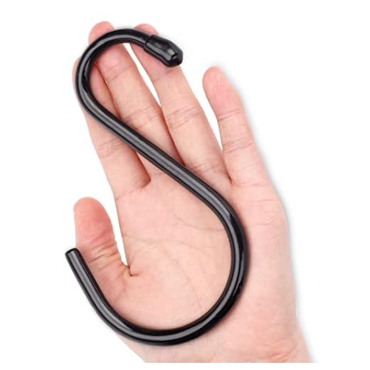 Antimbee 12 Pack Heavy Duty Large S Hooks, Rust-Free 5-1/2 inch S Hooks Hanger, Non Slip All-Purpose S Hook