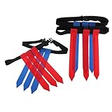 Mipcase 4 Pezzi Kit Cinture da Flag Football Regolabili per Ragazzi e Adulti Accessori Sportivi Resistenti per Allenamenti Competizioni e Partite di Squadra Cintura da Calcio Multiuso per