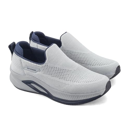 Image of ASIAN Wonderwalk Pro-14 Men's Walking Shoes | Lightweight Slip-On Sports Sneakers | Breathable Knit Mesh | Memory Foam Shoes with Anti-Slip Grip Sole