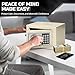 Flexzion Small Safe with Drop Slot - Electronic Drop Box for Money with Digital Combination Lock - Cash Safe for Cabinets, Home & Office Security (12