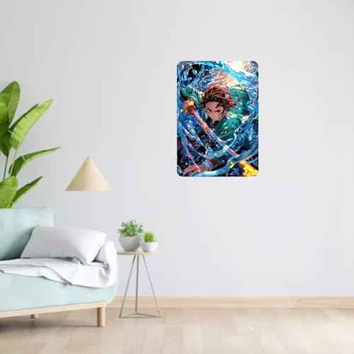 Image of Zesta Bathroom Decor Items Washroom Decor Tin Sign | Aesthetic Posters Wall Poster for Bedroom | Magnetic Cafe Decoration Items / Restaurant Decorations Items | Quirky Home Decor Bar Accent (Demon Slayer (6))