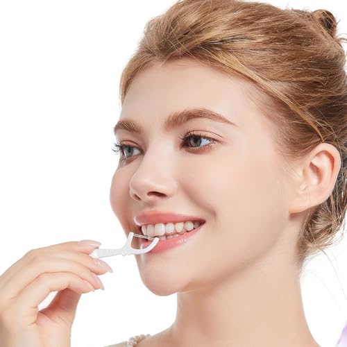 Holy-rose-Individually-Wrapped-Dental-Floss-Picks-Double-Line-Flossers-100-Count-Mint-Flavour-Floss-Stick-Toothpicks-Suitable-for-Travel-Hotel-Restaurant-Office-CarWhite