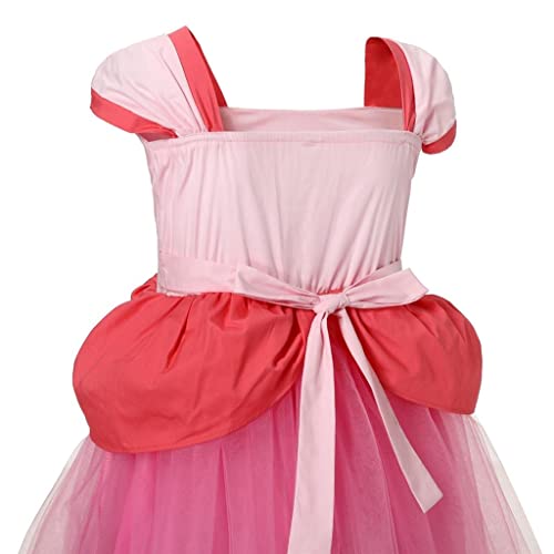 Dressy Daisy Super Brothers Princess Costume Tulle Dress For Toddler Girls Halloween Birthday Party Fancy Outfits Size 5T, Hot Pink #TOP4