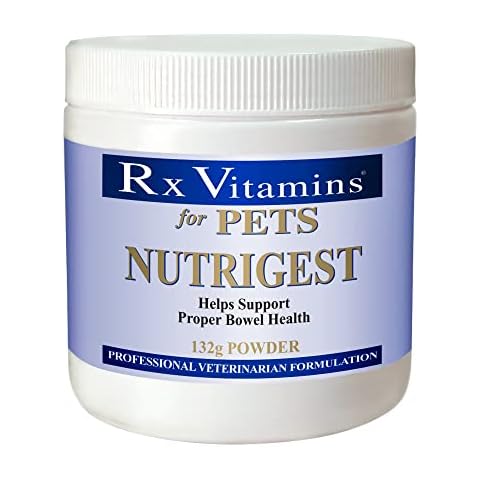 Rx Vitamins for Pets Nutrigest for Dogs & Cats - Helps Support Proper Bowel & Digestive Health - Veterinarian Formulated Probiotic - Powder 132g Cover
