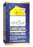 Cúrcuma Estado Puro 10000mg | 40 Cápsulas | Cúrcuma con Pimienta Negra de Máxima Concentración y Absorción | Antinflamatorio Natural | Tongil