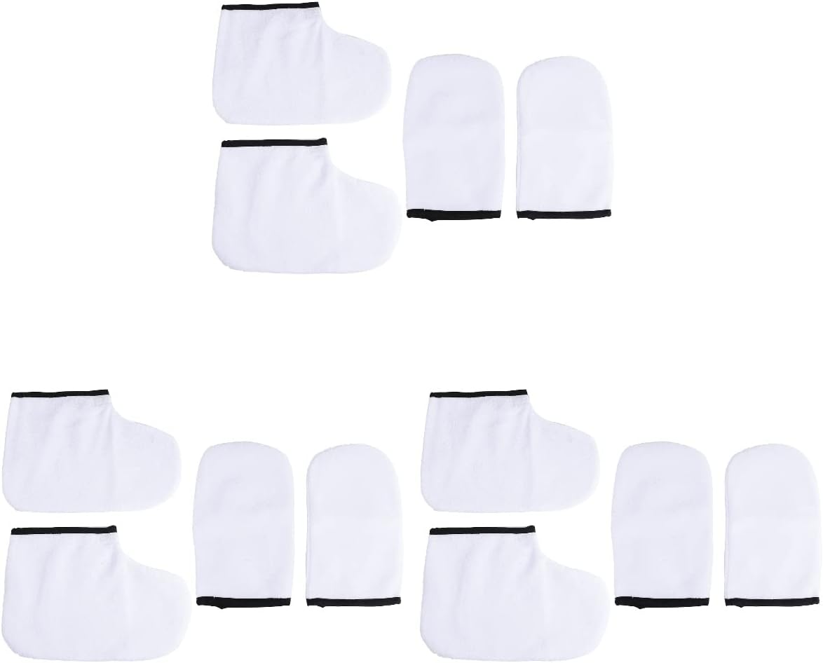 12pcs Paraffin Wax Gloves and Mitts for Hand and Treatment Washable Heat Retaining Wax Cover for Moisturizing Therapy