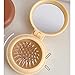 Mumusuki Mini Mirror Hair Brush for Purse, Round Travel Hair Brush with Mirror Portable Foldable Pocket Hair Comb for Women and Girls Gift