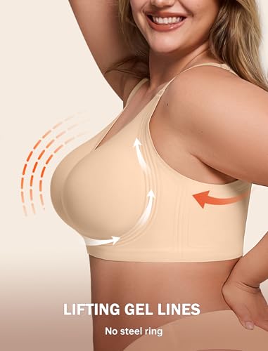 image for LetsJoli Bras for Women Supportive Wireless Push Up Bra Full Coverage 