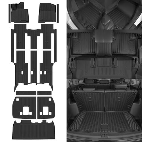 NQOQN Custom Fit Floor Mats for 2025-2026 2027 Kia Carnival Hybrid 8 Seats