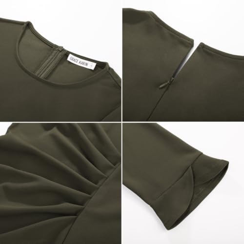 Image of GRACE KARIN Work Dresses for Women 3 /4 Sleeve Sheath Business Dress