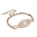 BAIYI HOPE Personalized Rose Gold Medical Alert ID Bracelet for Women Free Engraving Infinite Medical Emergency ID Bracelets for Female 6-7.5in Adjustable