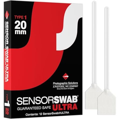 Sensor Swab Ultra 20mm Swabs - Camera Sensor Cleaner Swabs for Cleaning APS-H Mirrored or Mirrorless SLR & DSLR Cameras. Canon, Nikon, Sony - Sensor Dust & Oil Remover (Pack of 12) Cover