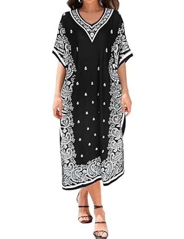 Bloggerlove Women's Caftan Nightgown with Pockets, Long House Dress — $19.99 (29% off)