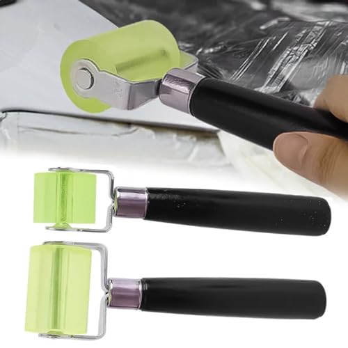 Belvanr 2 Stück 30 mm/50 mm Silikon Andrückrolle, Andrückrolle Andrückwalze, Auto Tapetenroller Schallschutz Andruckrolle, Hand Andruckrolle Werkzeug, für Kantenumleimer und Zum Verschweißen