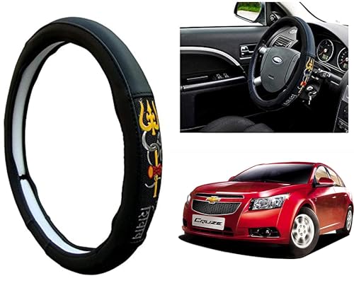 Image of Chromium Om Namah Shivay Car Steering Cover for Chevrolet Cruze Pack of 1