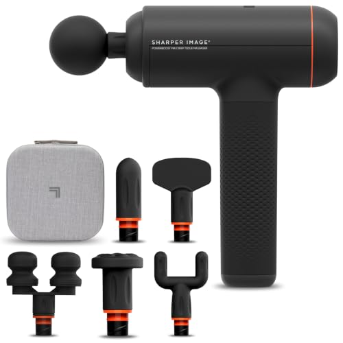 Image of Sharper Image PowerBoost Max Massage Gun [2026 Version] Anti-Stall Deep Tissue Percussion Massager| 7 Speeds| Workout Muscle Recovery| Pain Relief| Back & Shoulder Massage Tool| Gifts for Men Women