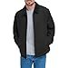 Dockers Men's Wool Blend Open Bottom Jacket with Quilted, Black (Without Bib)