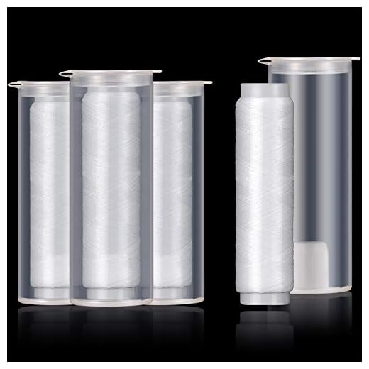 Fishing Thread Nylon Elastic Invisible Magic Fishing Line Fishing Bait Thread 0.2 mm Length 656 Feet Per Spool Stretchy Fishing Line Clear Fishing String (4 Pieces)