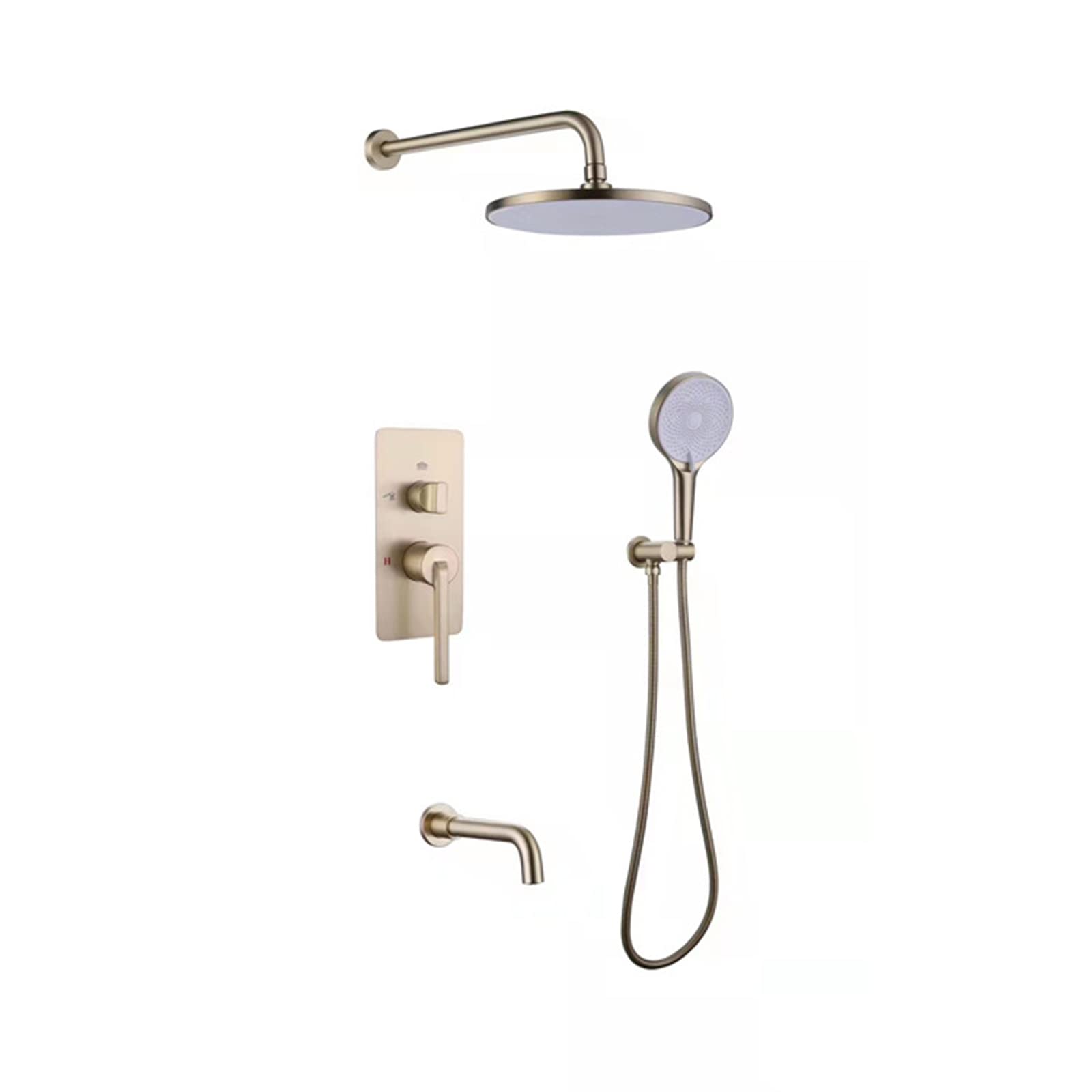 Kit de douche mitigeur 3 fonctions à rotation 360° et douchette triple jet