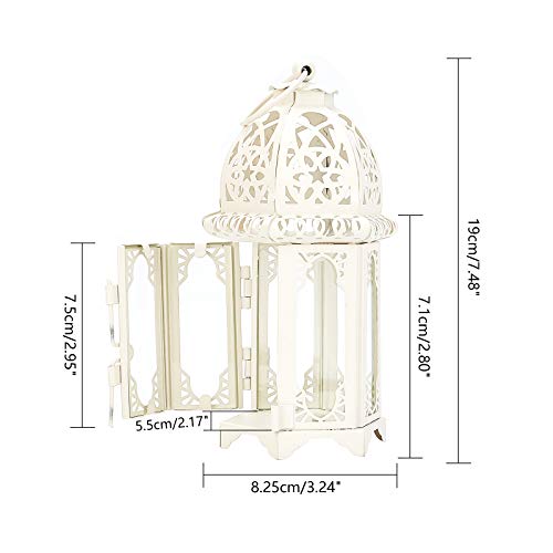 PandaHall Lanterne Decorative Bianche 19cm