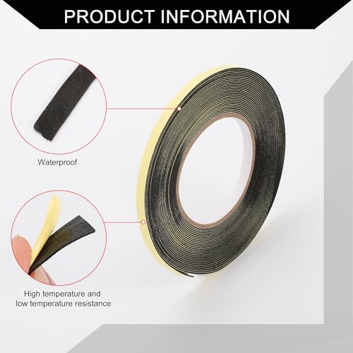 Hihaha Wetterstreifen-Planenreparaturband/Äußeres Zeltmarkisenband Reißfestes Band für LKW Wohnmobil Auto/Strapazierfähiger EVA-Schaum 0,31\x0,04\x32,81ft / 1 Stück Gelb.
