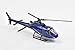 New Ray Eurocopter AS350 Helicopter Blue Metallic Police Sky Pilot Series 1/43 Diecast Model