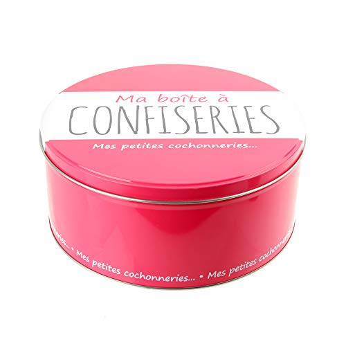 LA BOITE A BT6514 Boîte à Confiseries Métal Rose 22 x 22 x 9,60 cm
