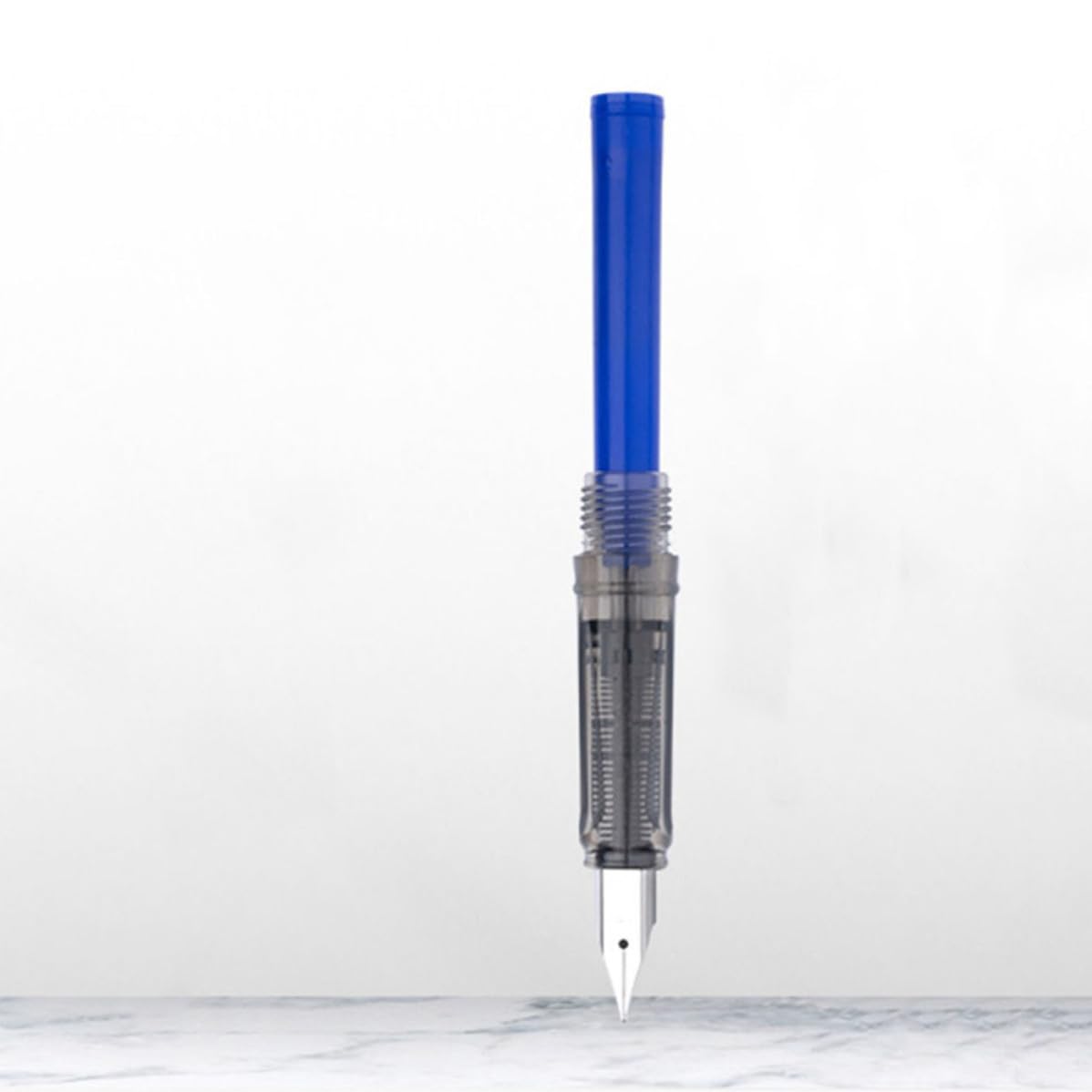 Vaguelly 100 Recambios de Tinta Azul Reemplazables para Plumas Estilográficas, Flujo de Tinta Suave, Material Plástico, Ideales para Oficina y Caligrafía