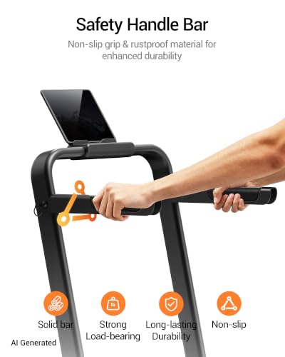 Image of Walking Pad Treadmill with 17% Incline,Foldable Treadmill with Handles