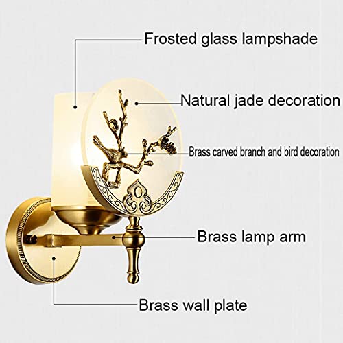 GLXLSBZ LED Wall Lamp Copper Tree Branch Bird Wall Lamp Creative Modern Chinese Style Background Wall Decoration Lamp Wall Lamp(Home Lighting) steampunk buy now online