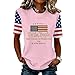 Women's USA Casual Loose Tops Short Sleeve Summer Blouses 1776-2026 Independence Day America 250 Anniversary Shirts