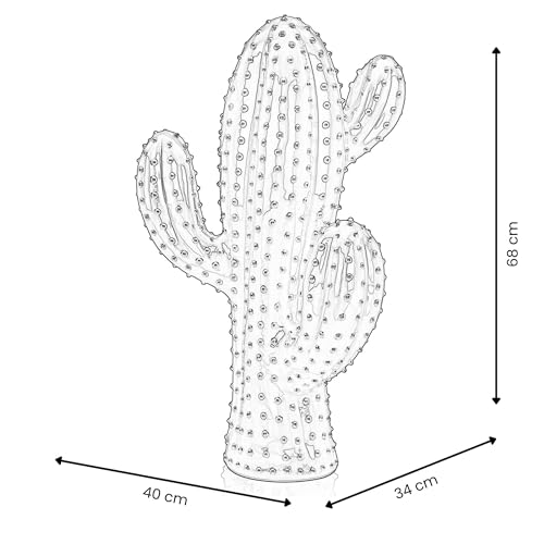 ADM - 'Cactus 2 large' - Resin Pop Art sculpture with metal effect - Green - H68 cm