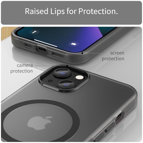 Coque iPhone 13 compatible MagSafe et protège-écran mat translucide