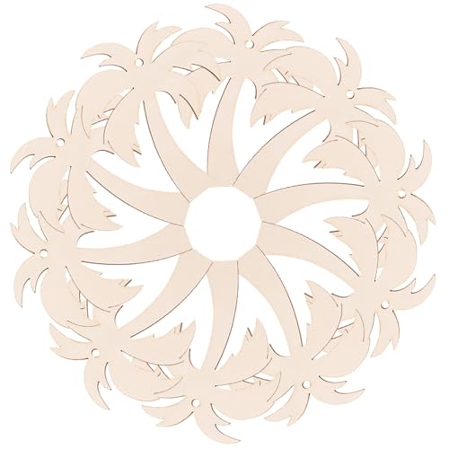 HAWILLOSCH Recortes De Madera Con Forma De Árbol Cocotero Para Manualidades, Pack 20 Piezas, Sin Terminar, Color Natural, Para Decoraciones Navideñas y Proyectos Diy De Arte