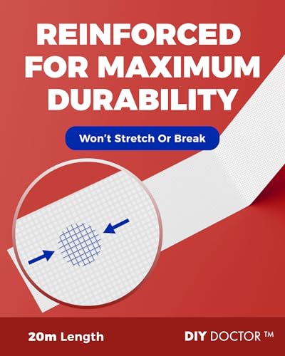 DIY Doctor Double Sided Carpet Tape Heavy Duty, 2 Pack (20 Meters x 21mm), No Residue Extra Strong Sticky Rug Grip Tape, Carpet Grippers for Rugs