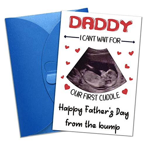 Sicohome Funny First Father's Day Card,4"X 6" 1St Fathers Day Card For Dad With Photo Insert,Happy Fathers Day Card For First Time Dad From Baby 1St Father's Day Card From Baby For Dad To Be New Dad Fathers Day Card For Husband #TOP16
