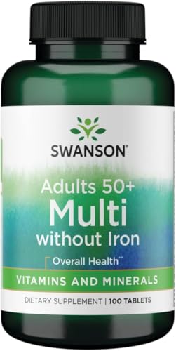 Swanson Geromulti Without Iron (Multivitamin for Seniors), 100 Tablets