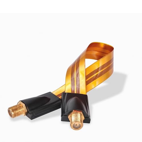 BIGtec 2 Stück Fensterdurchführung für SAT Kabel Tür Fenster Durchführung Kupplung SAT extrem flach 26cm