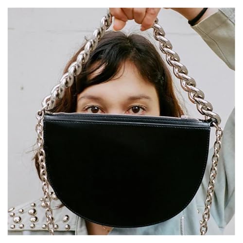 Sac à main décontracté en cuir PU avec chaîne grand cabas fourretout - 2