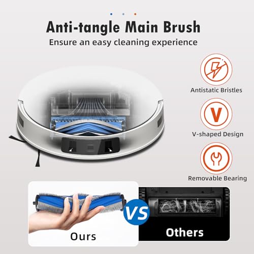 Image of 22 Pcs Vacuum Accesories Kit for ECOVACS DEEBOT T30S Combo Robot Vacuum, Replacement Parts Include 1Rubber Brush, 4 Filters, 6 Pads, 6 T30S Combo Dust Bag, 4 Side Brush and 1 Cleaning Tool