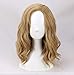 15.7" Women's Medium length Light Blonde Curly Cosplay Wig for Move